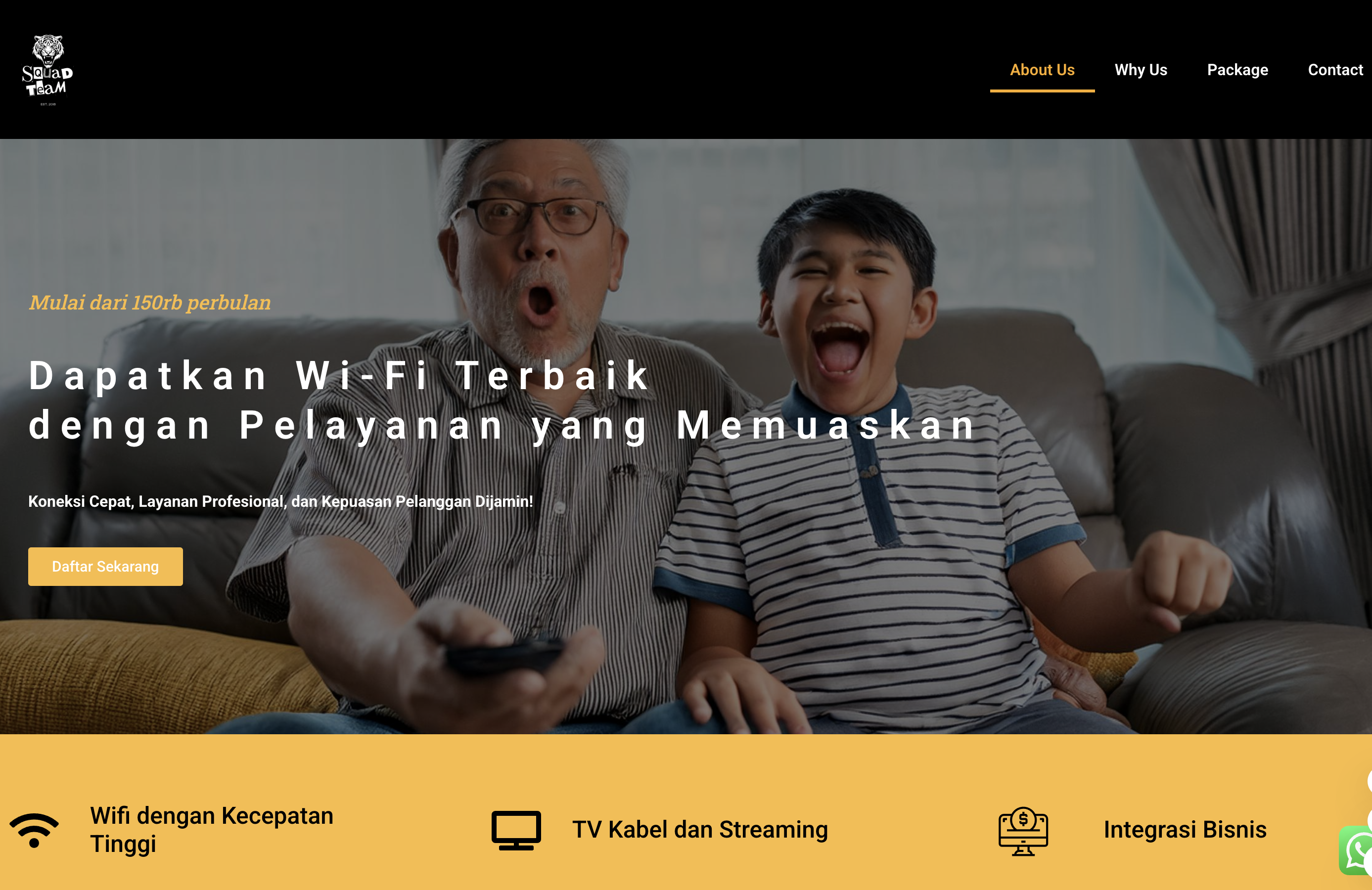 squad wifi website portfolio inaya